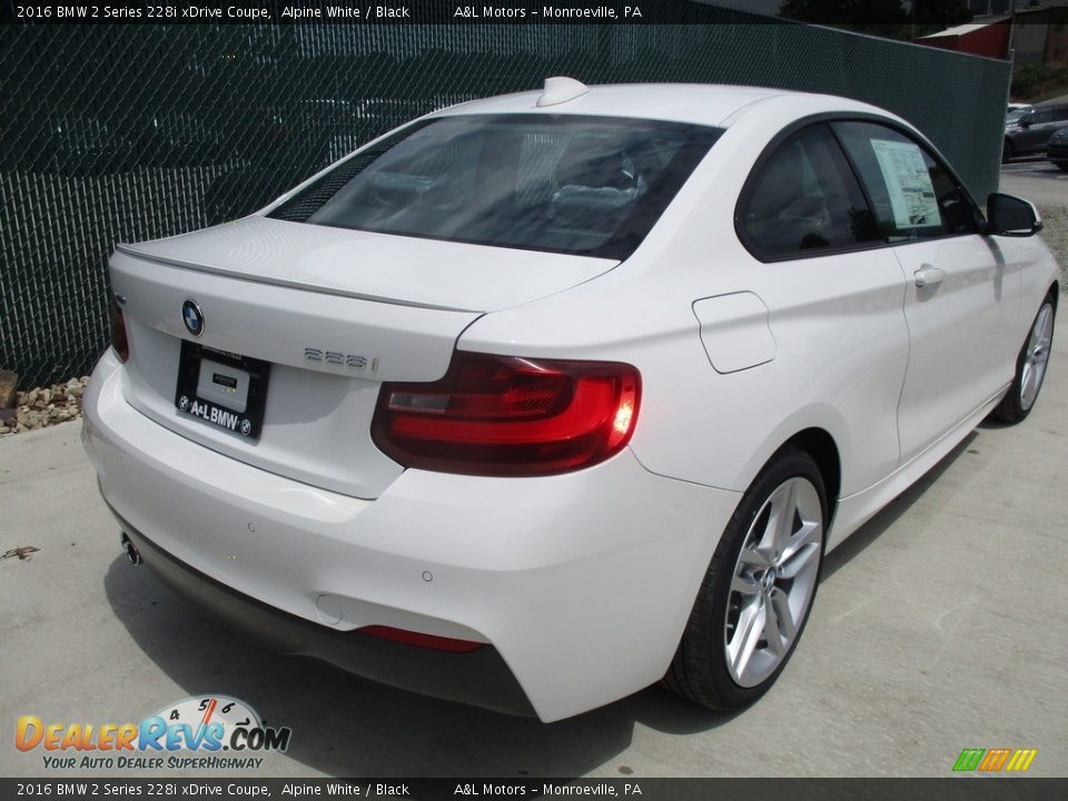 2016 BMW 2 Series 228i xDrive Coupe Alpine White / Black Photo #4