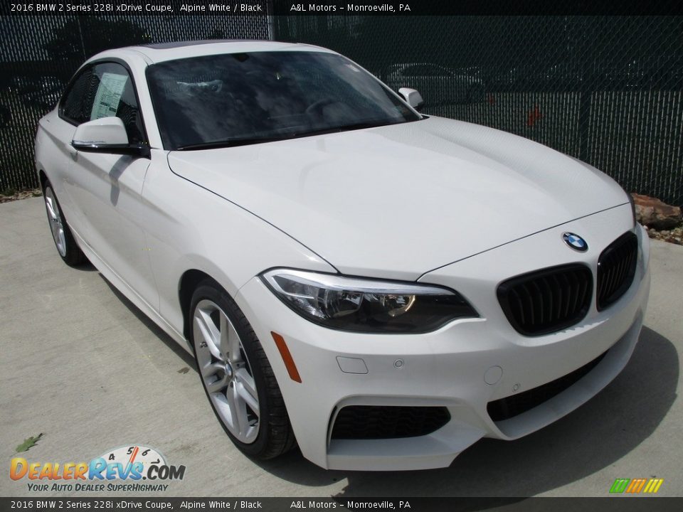 2016 BMW 2 Series 228i xDrive Coupe Alpine White / Black Photo #6