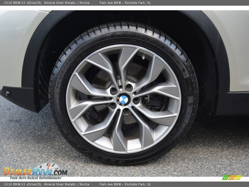 2016 BMW X3 xDrive28i Mineral Silver Metallic / Mocha Photo #32