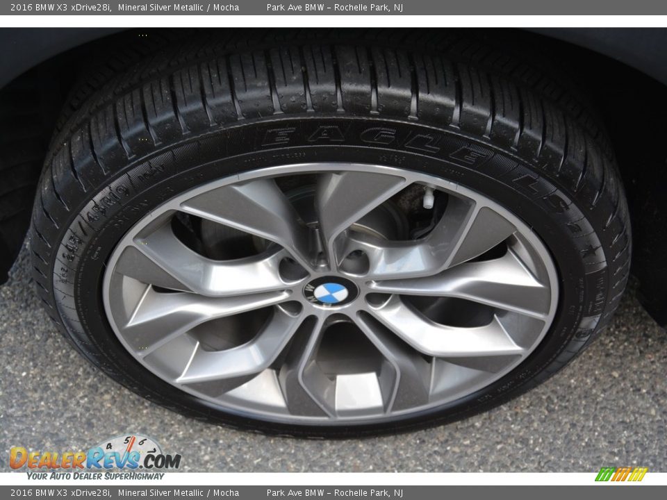 2016 BMW X3 xDrive28i Mineral Silver Metallic / Mocha Photo #33