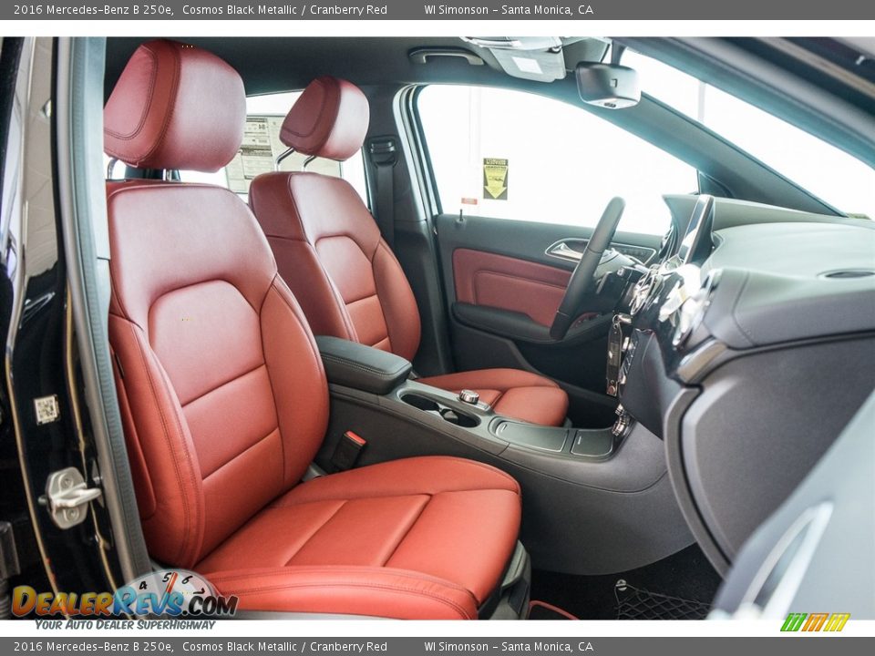 Cranberry Red Interior - 2016 Mercedes-Benz B 250e Photo #2