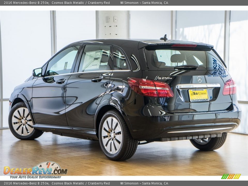 2016 Mercedes-Benz B 250e Cosmos Black Metallic / Cranberry Red Photo #3