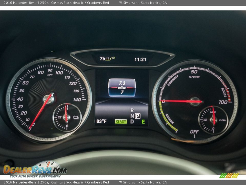 2016 Mercedes-Benz B 250e Gauges Photo #7