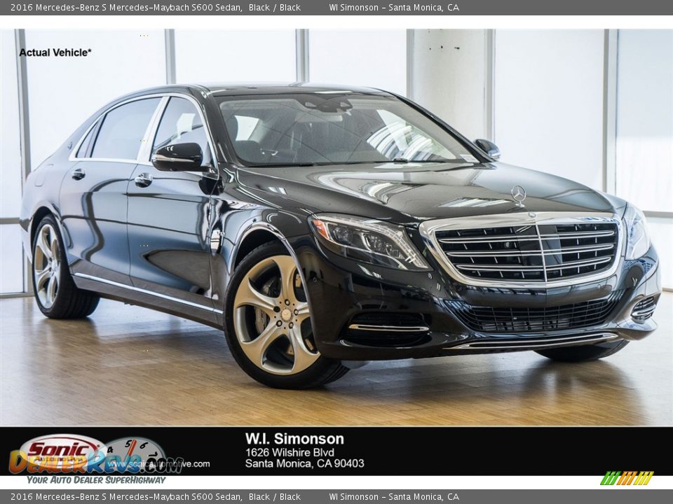 2016 Mercedes-Benz S Mercedes-Maybach S600 Sedan Black / Black Photo #1