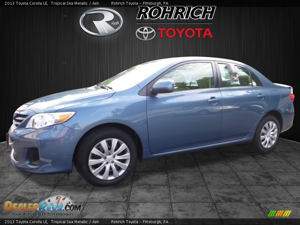 2013 Toyota Corolla LE Tropical Sea Metallic / Ash Photo #3