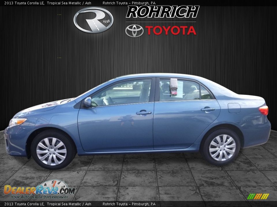 2013 Toyota Corolla LE Tropical Sea Metallic / Ash Photo #4