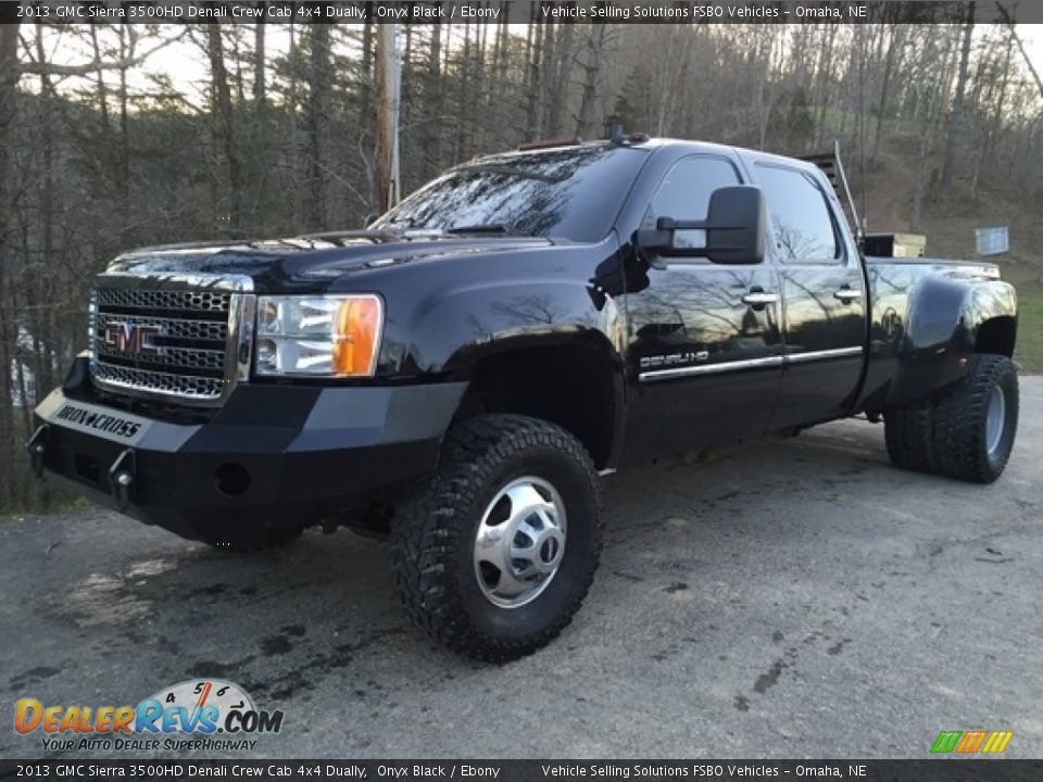 2013 GMC Sierra 3500HD Denali Crew Cab 4x4 Dually Onyx Black / Ebony Photo #1