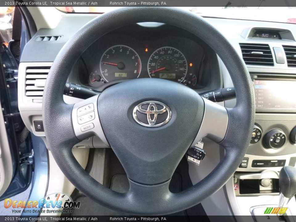 2013 Toyota Corolla LE Tropical Sea Metallic / Ash Photo #17