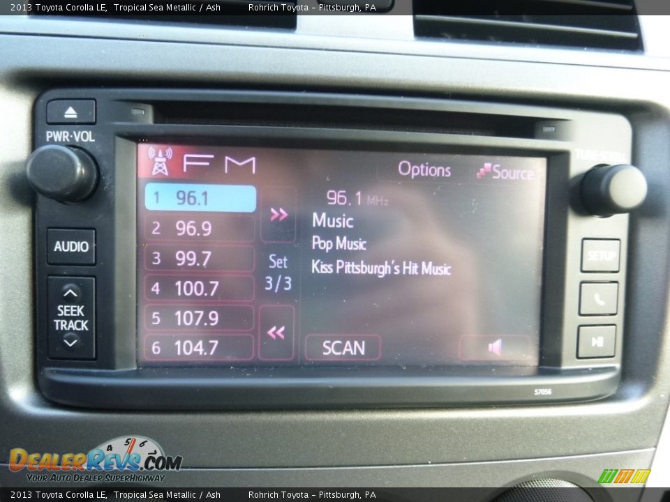 2013 Toyota Corolla LE Tropical Sea Metallic / Ash Photo #23