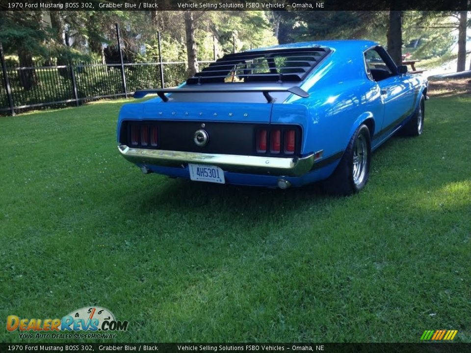 1970 Ford Mustang BOSS 302 Grabber Blue / Black Photo #2