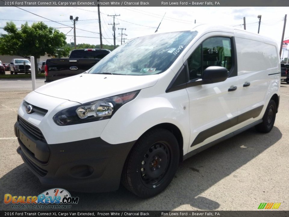 2016 Ford Transit Connect XL Cargo Van Extended Frozen White / Charcoal Black Photo #9