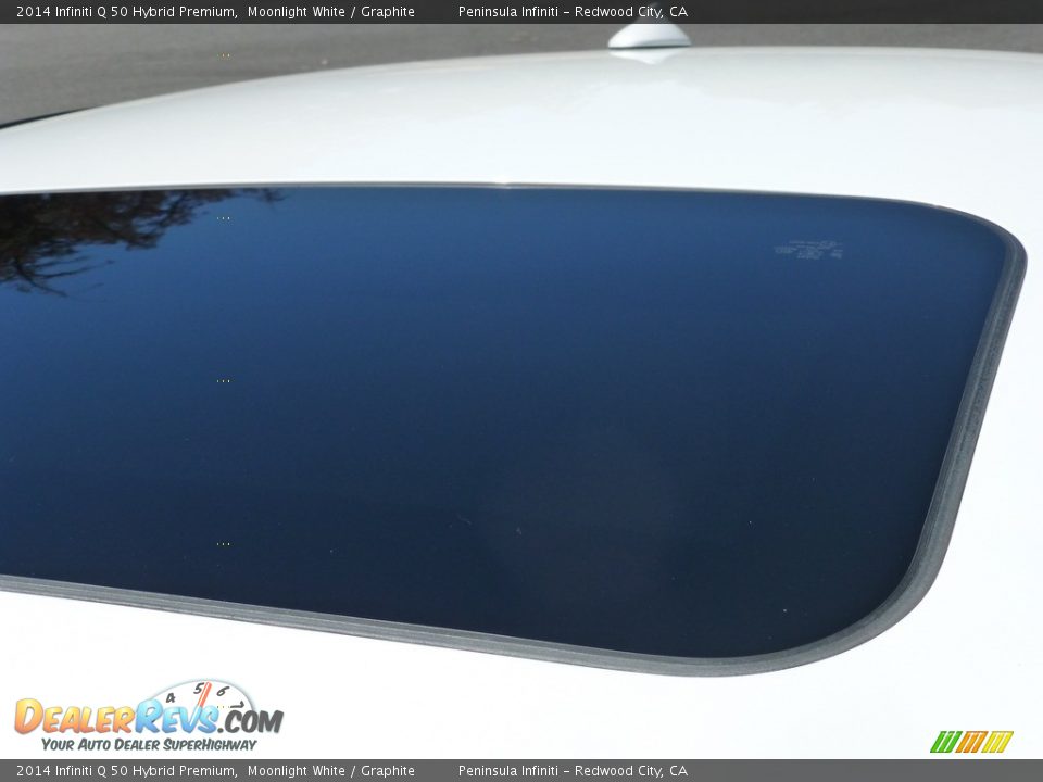 2014 Infiniti Q 50 Hybrid Premium Moonlight White / Graphite Photo #19