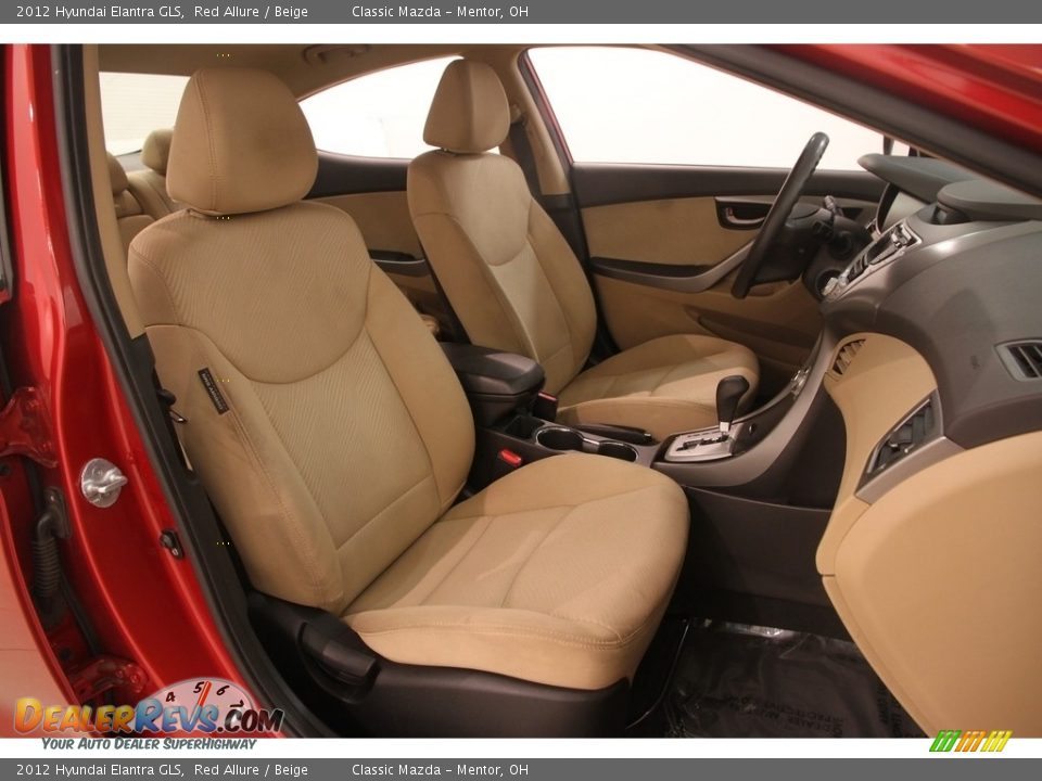 2012 Hyundai Elantra GLS Red Allure / Beige Photo #12