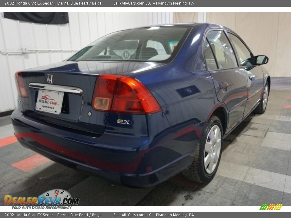 2002 Honda Civic EX Sedan Eternal Blue Pearl / Beige Photo #8