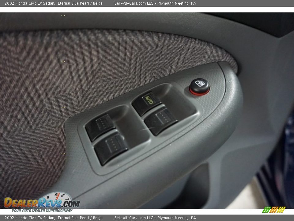 2002 Honda Civic EX Sedan Eternal Blue Pearl / Beige Photo #13