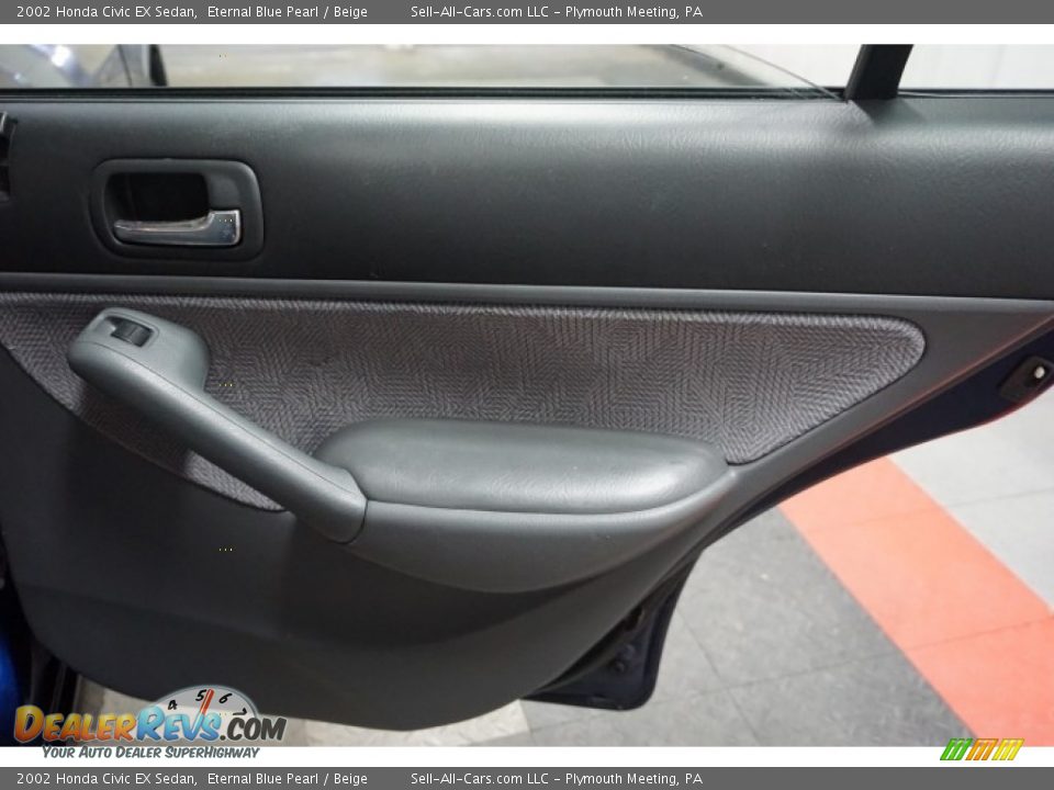 2002 Honda Civic EX Sedan Eternal Blue Pearl / Beige Photo #16
