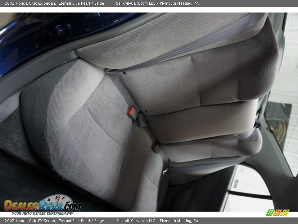 2002 Honda Civic EX Sedan Eternal Blue Pearl / Beige Photo #19