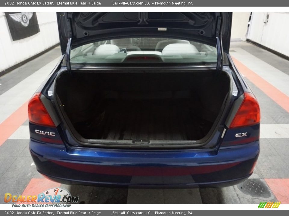 2002 Honda Civic EX Sedan Eternal Blue Pearl / Beige Photo #20