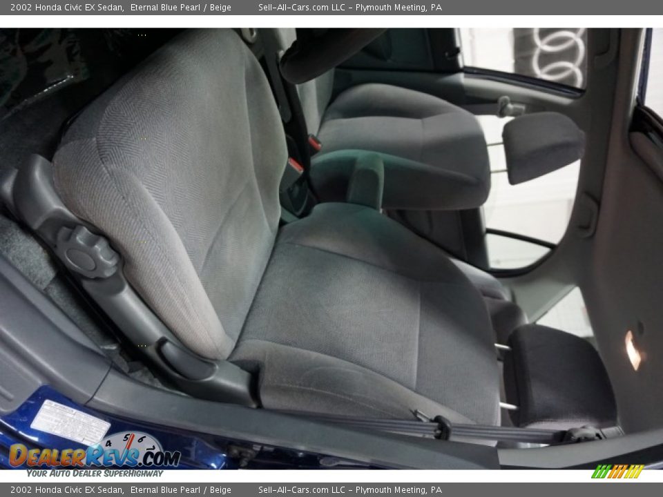 2002 Honda Civic EX Sedan Eternal Blue Pearl / Beige Photo #23