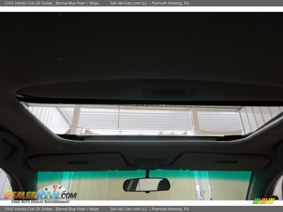 2002 Honda Civic EX Sedan Eternal Blue Pearl / Beige Photo #24