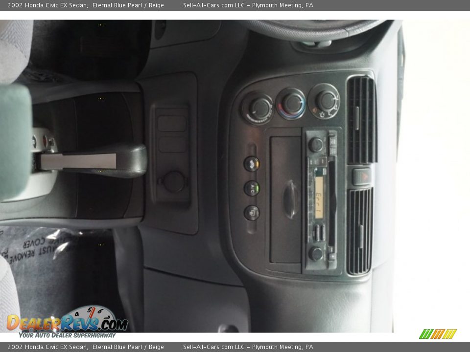 2002 Honda Civic EX Sedan Eternal Blue Pearl / Beige Photo #26