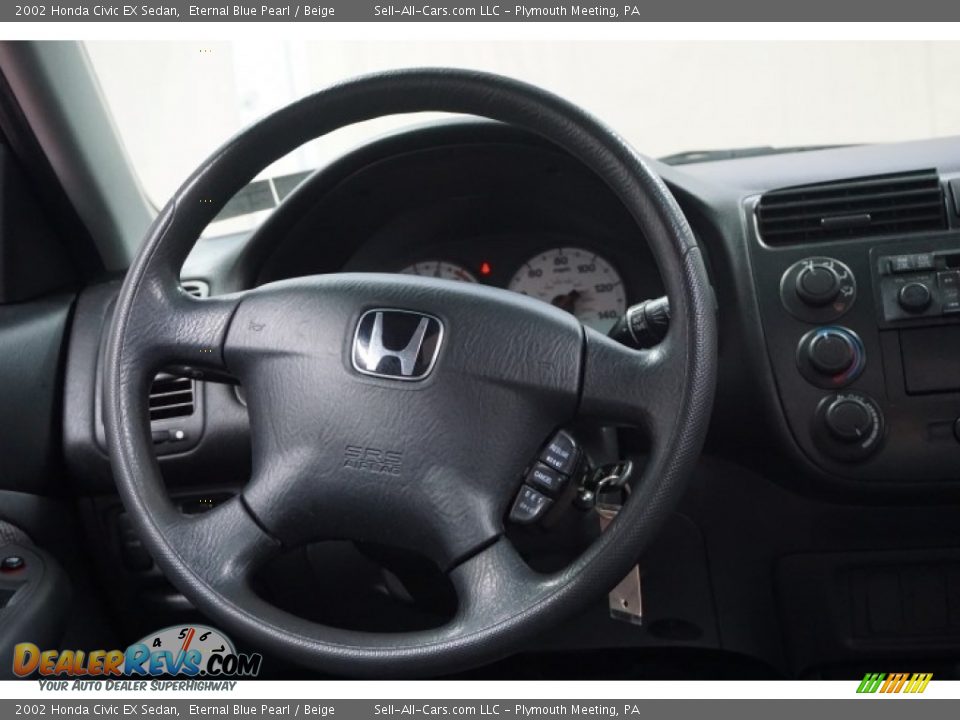 2002 Honda Civic EX Sedan Eternal Blue Pearl / Beige Photo #27