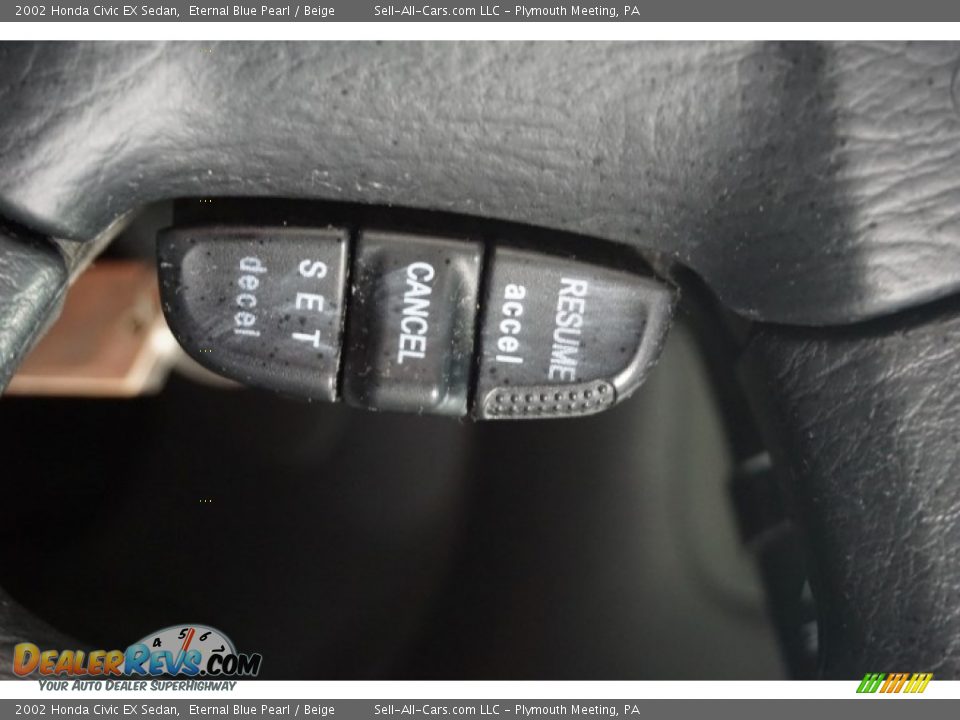 2002 Honda Civic EX Sedan Eternal Blue Pearl / Beige Photo #28
