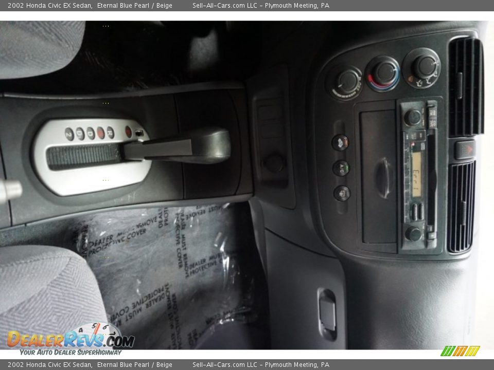 2002 Honda Civic EX Sedan Eternal Blue Pearl / Beige Photo #34