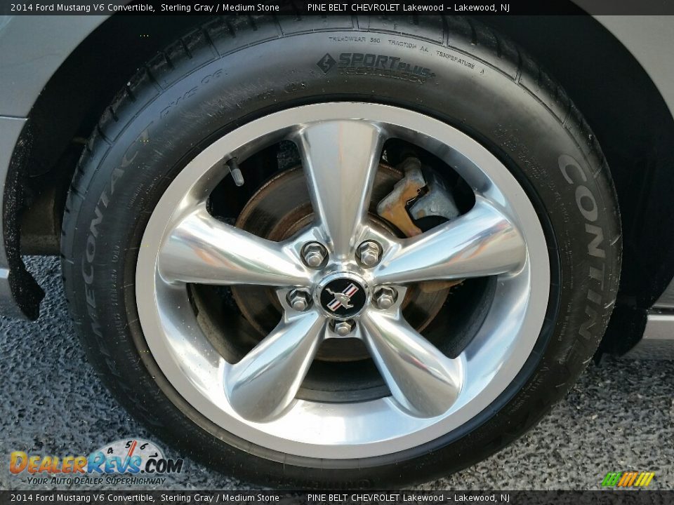 2014 Ford Mustang V6 Convertible Sterling Gray / Medium Stone Photo #28