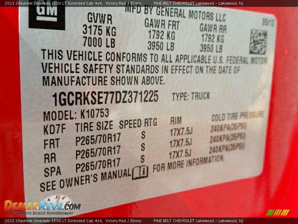 2013 Chevrolet Silverado 1500 LT Extended Cab 4x4 Victory Red / Ebony Photo #29