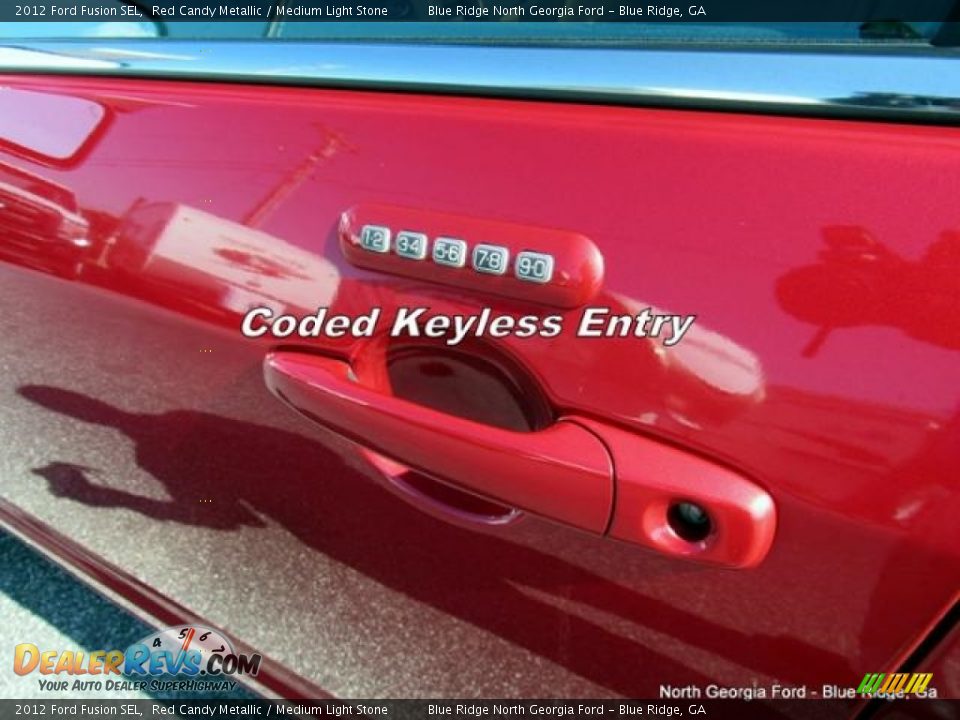 2012 Ford Fusion SEL Red Candy Metallic / Medium Light Stone Photo #27
