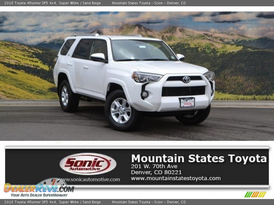 2016 Toyota 4Runner SR5 4x4 Super White / Sand Beige Photo #1