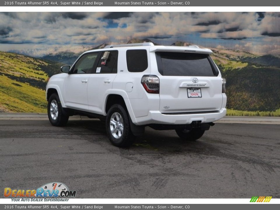 2016 Toyota 4Runner SR5 4x4 Super White / Sand Beige Photo #3