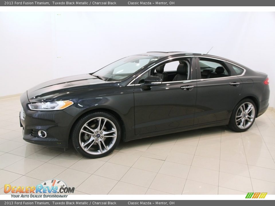 2013 Ford Fusion Titanium Tuxedo Black Metallic / Charcoal Black Photo #3