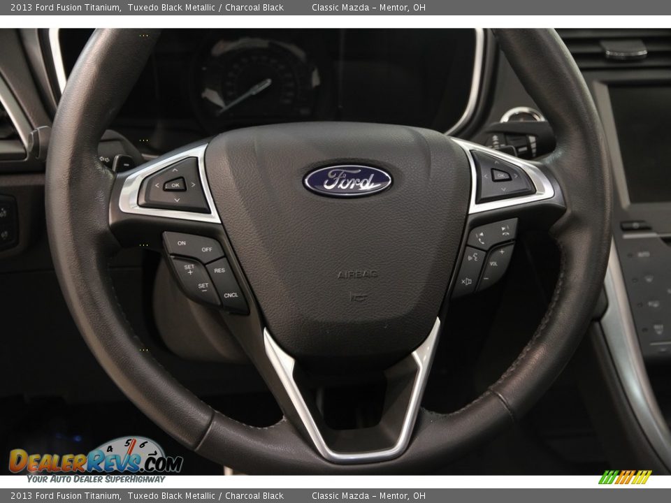 2013 Ford Fusion Titanium Tuxedo Black Metallic / Charcoal Black Photo #6