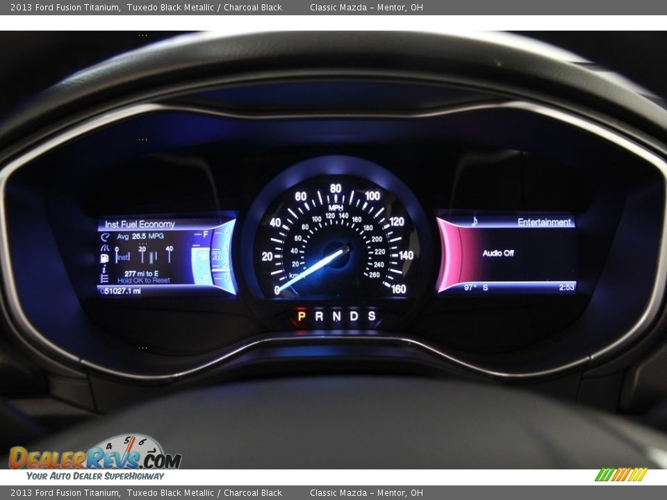 2013 Ford Fusion Titanium Tuxedo Black Metallic / Charcoal Black Photo #7