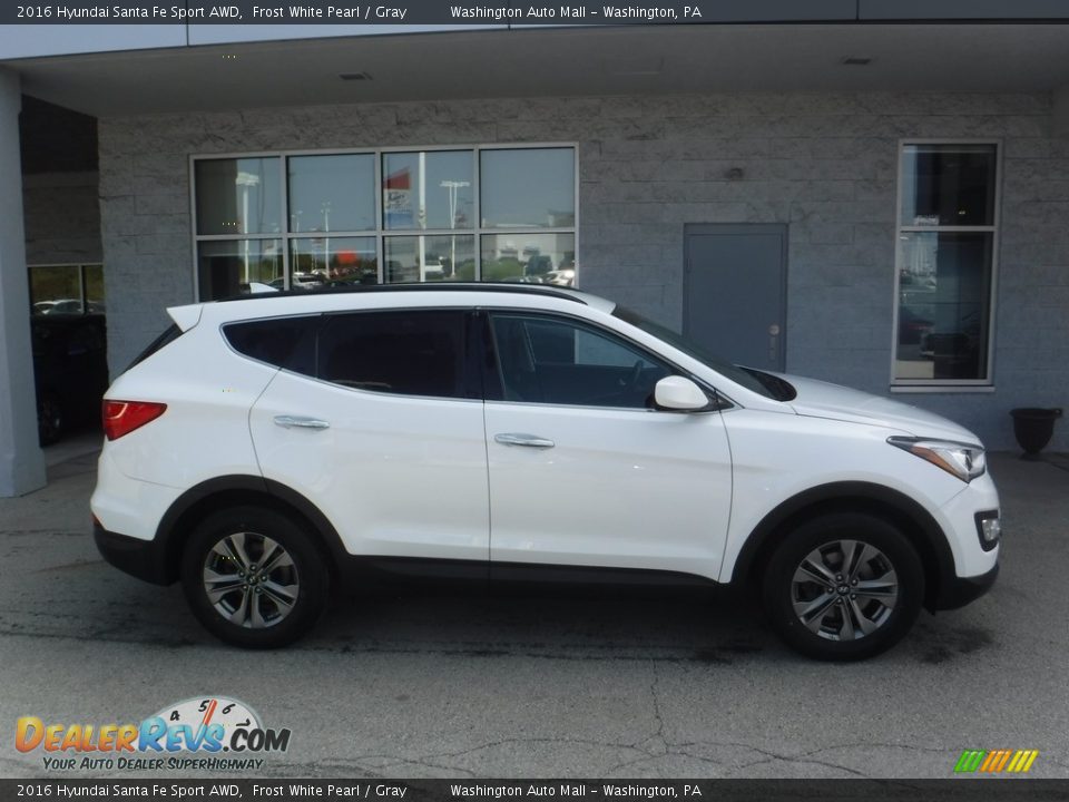 2016 Hyundai Santa Fe Sport AWD Frost White Pearl / Gray Photo #2