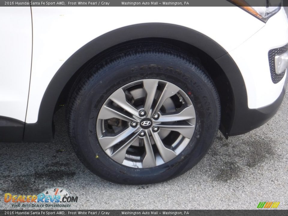 2016 Hyundai Santa Fe Sport AWD Frost White Pearl / Gray Photo #3