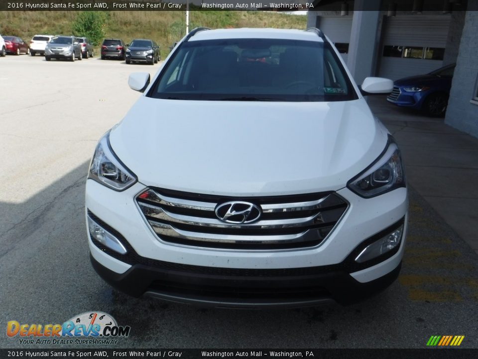 2016 Hyundai Santa Fe Sport AWD Frost White Pearl / Gray Photo #4