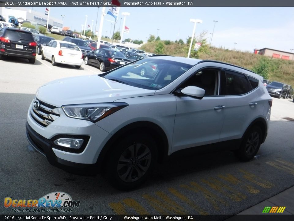 2016 Hyundai Santa Fe Sport AWD Frost White Pearl / Gray Photo #5