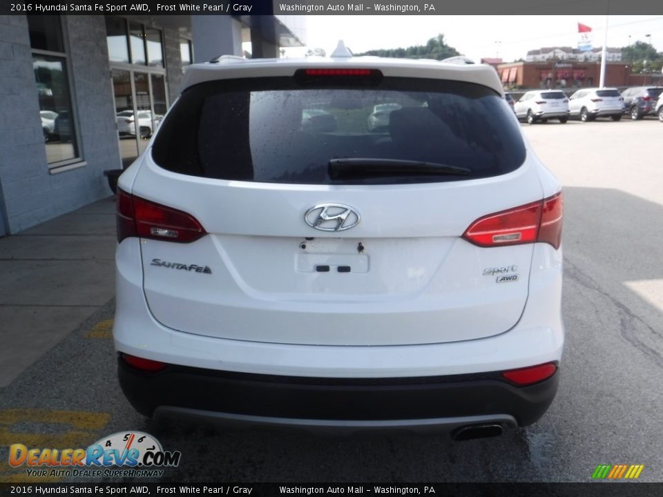 2016 Hyundai Santa Fe Sport AWD Frost White Pearl / Gray Photo #6