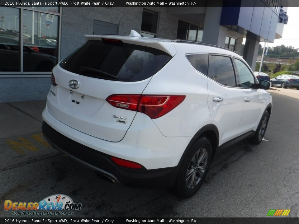 2016 Hyundai Santa Fe Sport AWD Frost White Pearl / Gray Photo #7