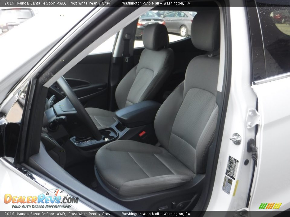 2016 Hyundai Santa Fe Sport AWD Frost White Pearl / Gray Photo #10
