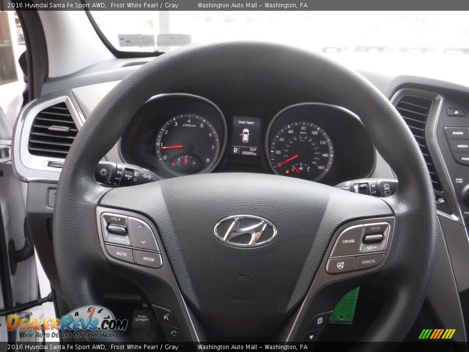 2016 Hyundai Santa Fe Sport AWD Frost White Pearl / Gray Photo #17