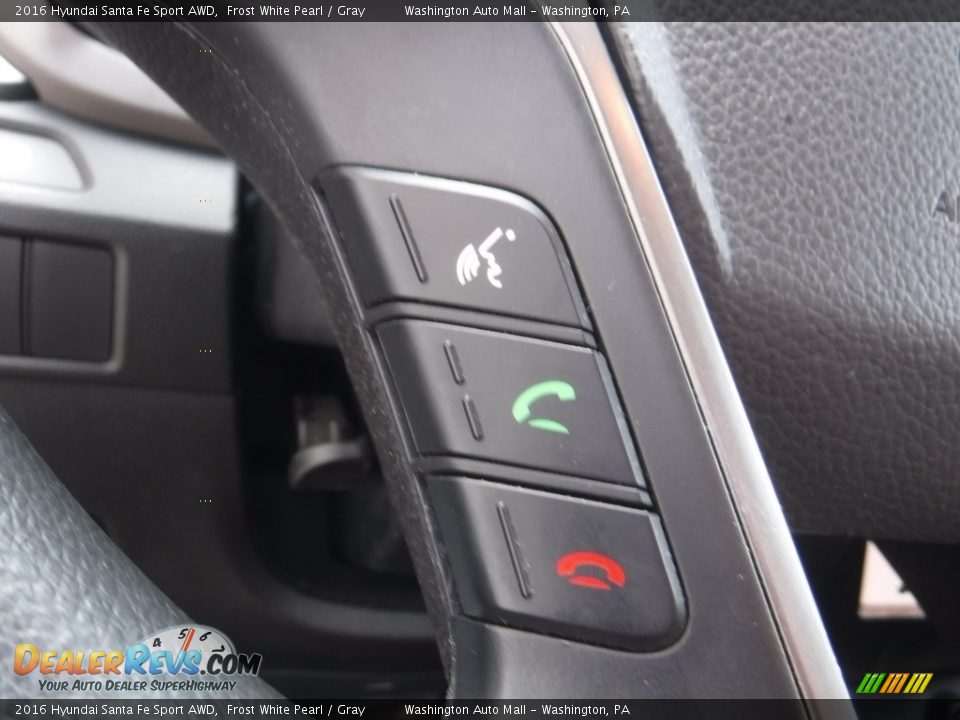 2016 Hyundai Santa Fe Sport AWD Frost White Pearl / Gray Photo #20