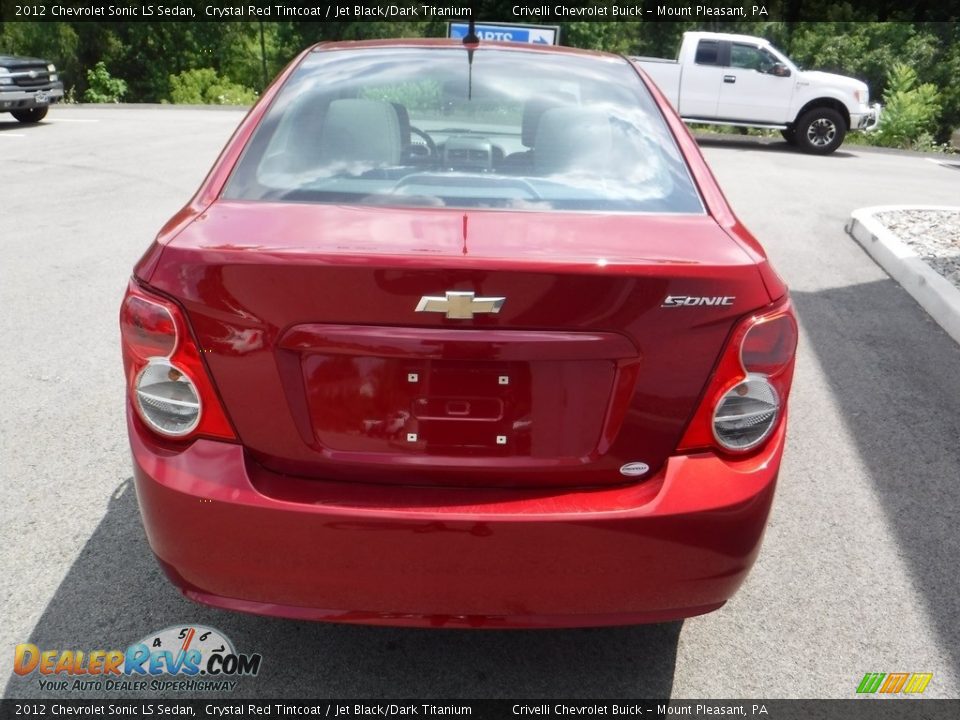 2012 Chevrolet Sonic LS Sedan Crystal Red Tintcoat / Jet Black/Dark Titanium Photo #8