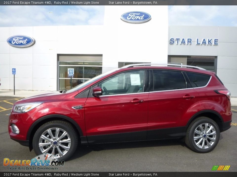 2017 Ford Escape Titanium 4WD Ruby Red / Medium Light Stone Photo #1