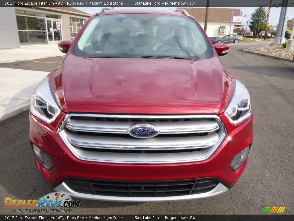 2017 Ford Escape Titanium 4WD Ruby Red / Medium Light Stone Photo #2