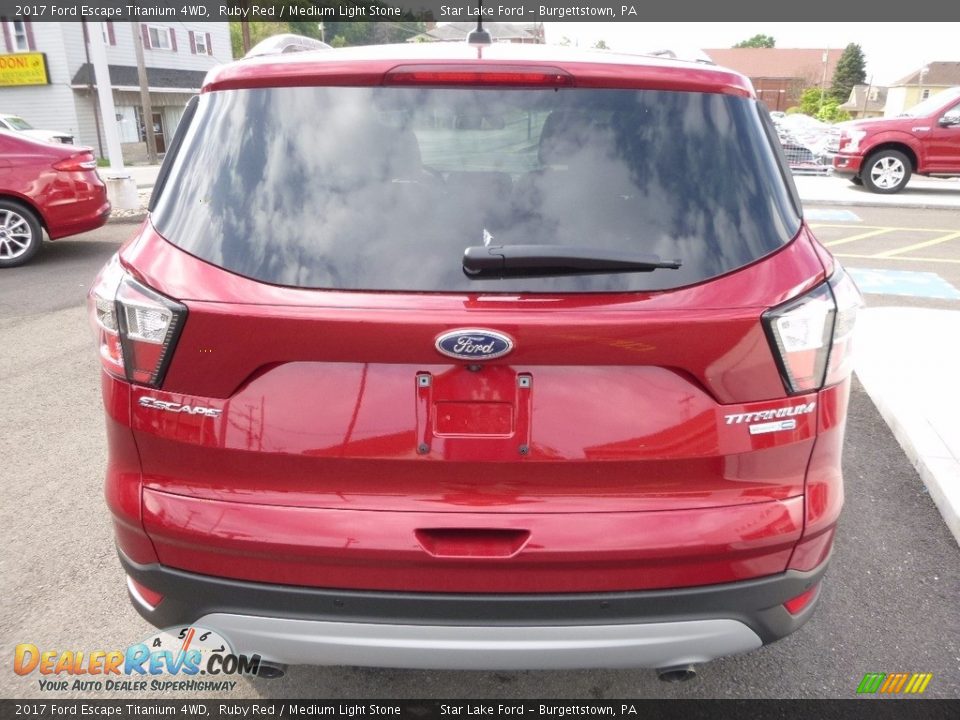 2017 Ford Escape Titanium 4WD Ruby Red / Medium Light Stone Photo #6