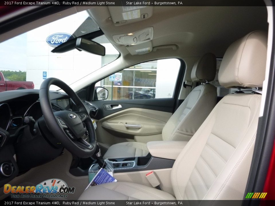 2017 Ford Escape Titanium 4WD Ruby Red / Medium Light Stone Photo #9
